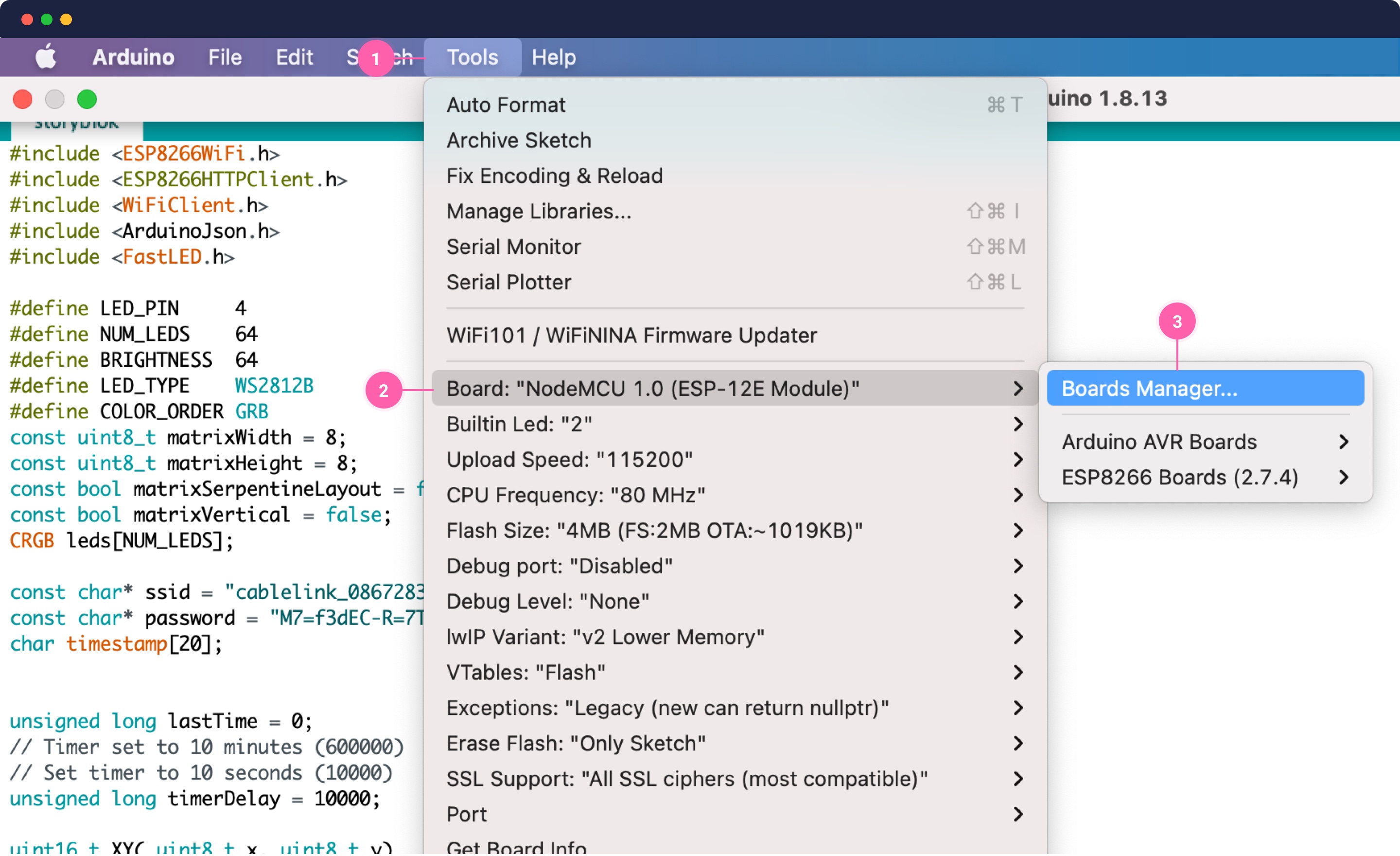 Board Manage Settings