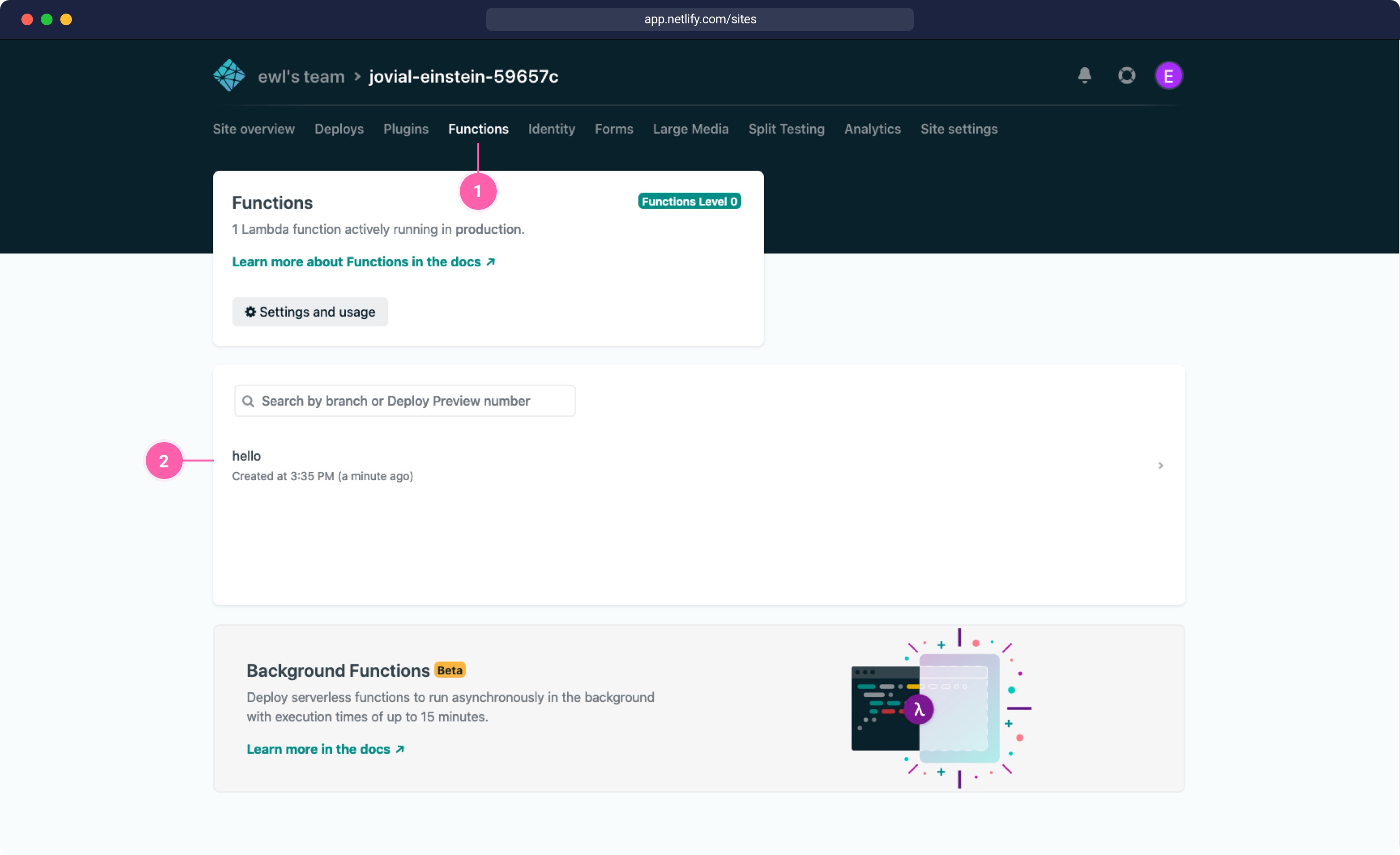 Netlify New Function