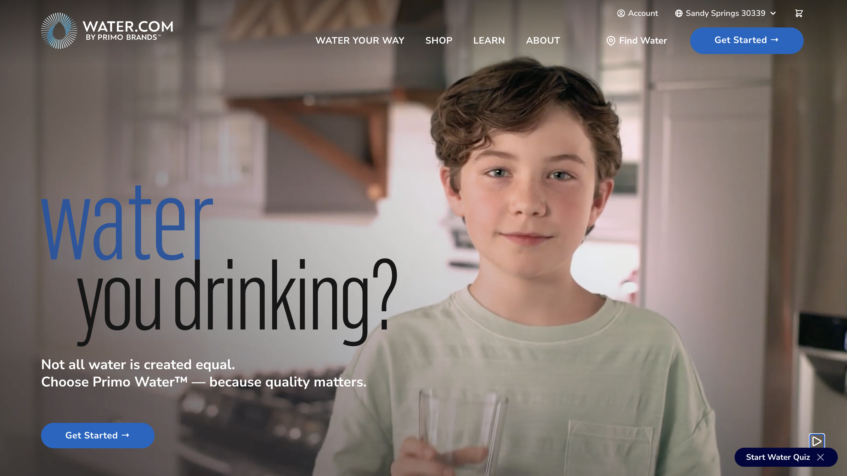 Primo Water homepage
