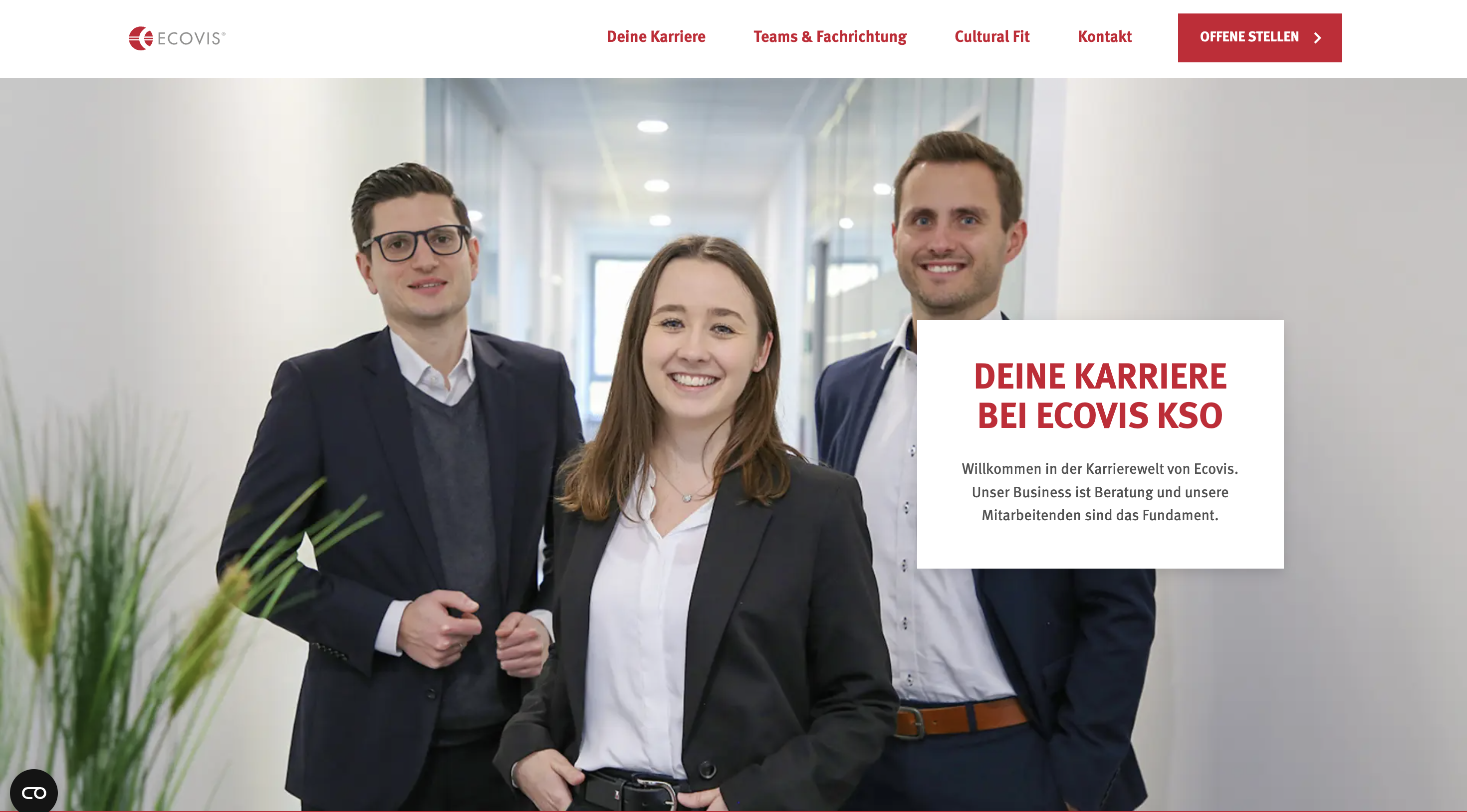 Career Website for ECOVIS KSO Screenshot