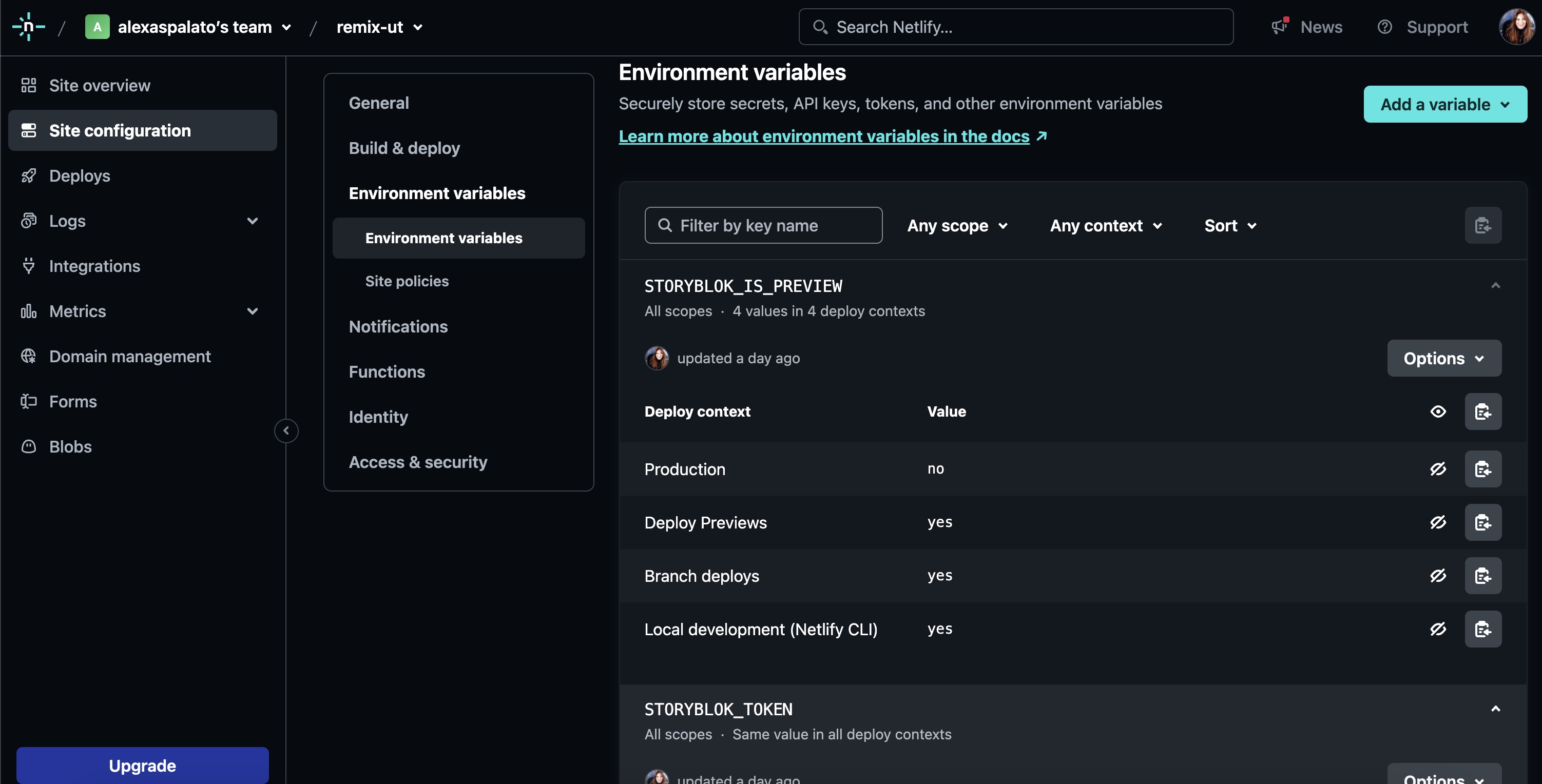 Add env variables in your netlify project
