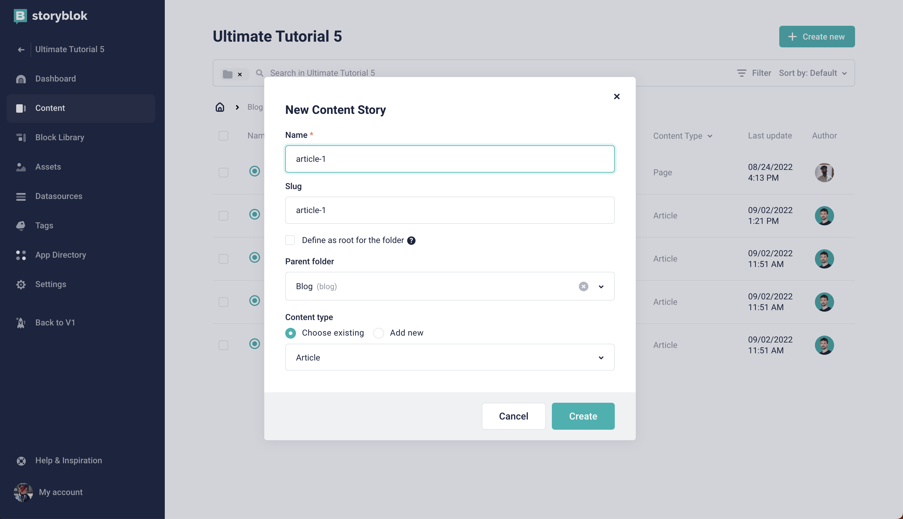 Create New Blog