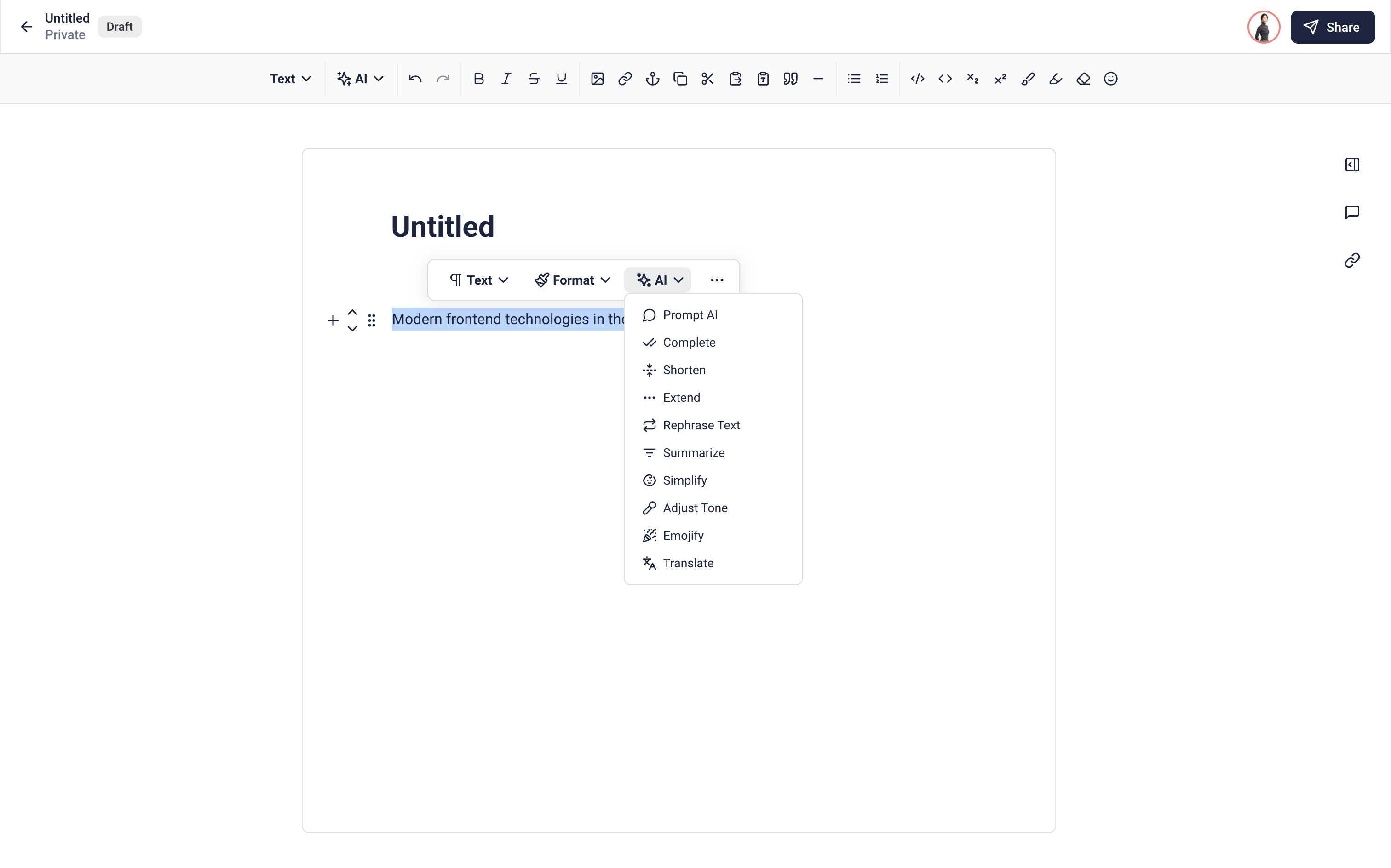 Enhancing Existing Text using AI