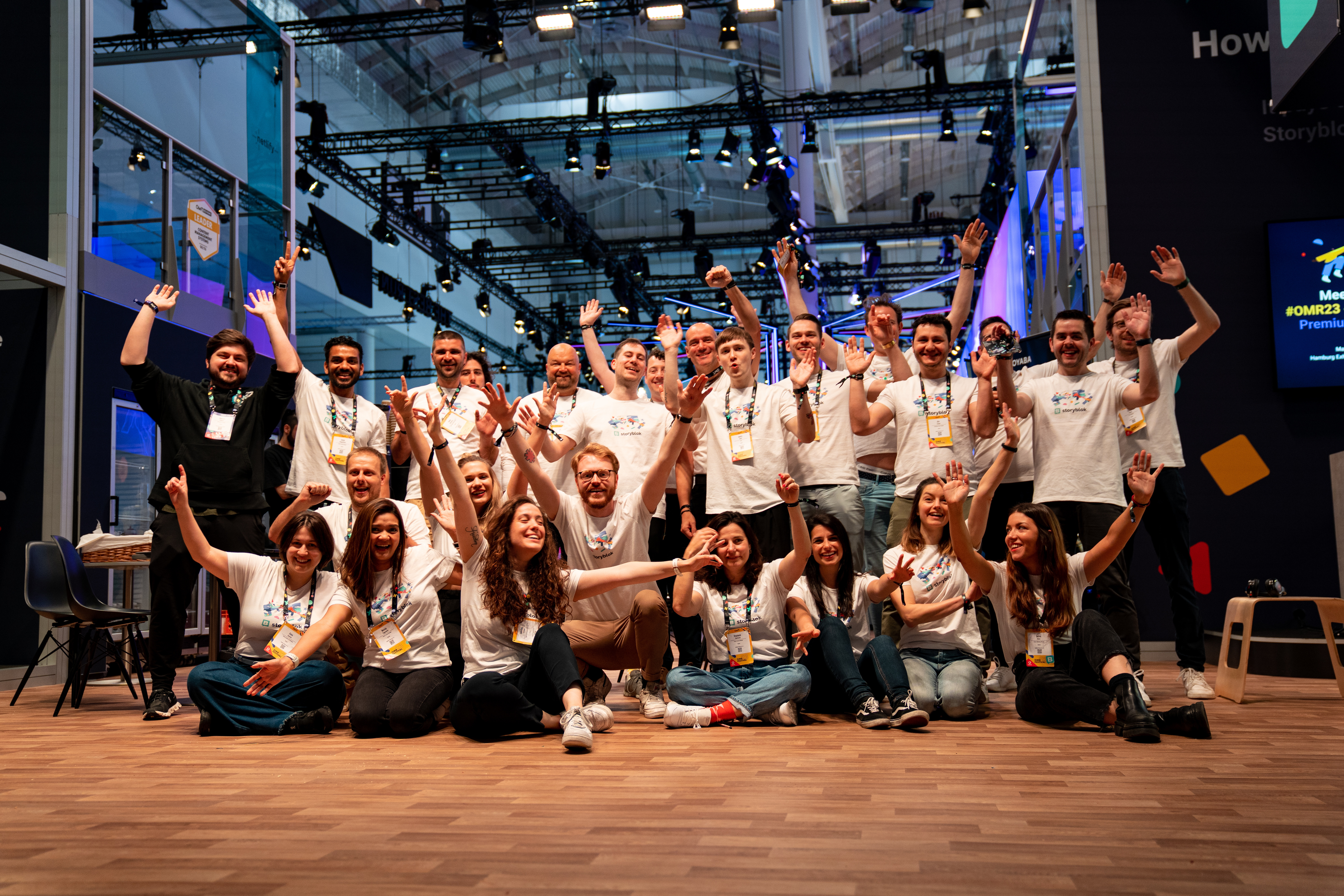 Photo of the Storyblok team at OMR