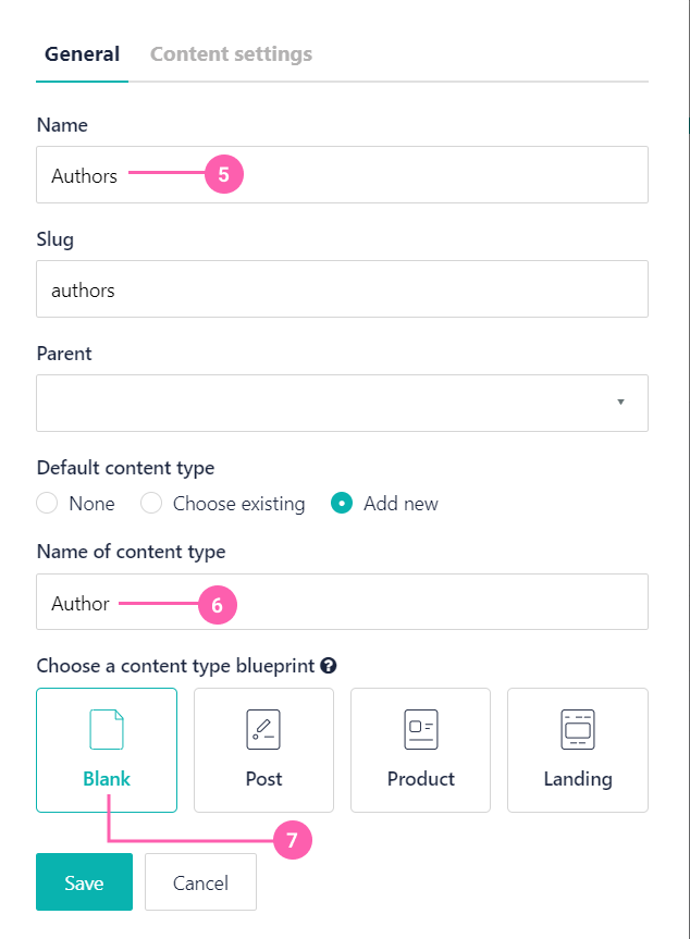 Create Authors folder