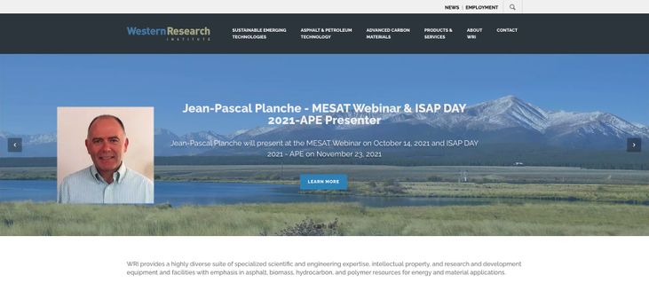 Top part of the WRI website