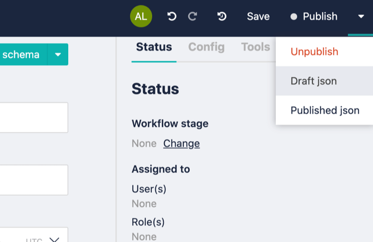 Show JSON data of the article