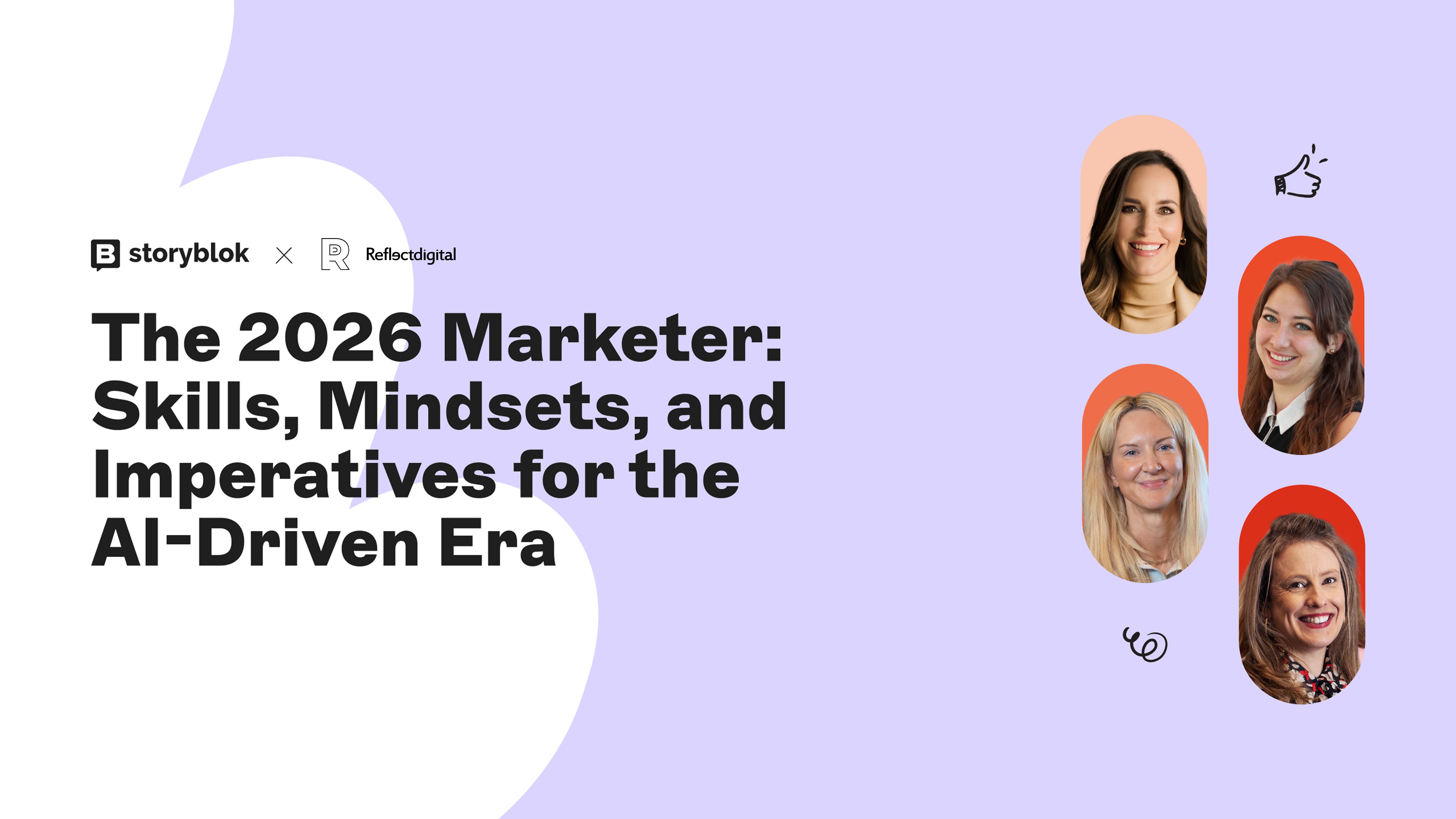Thumbnail for a Storyblok webinar - The 2026 Marketer