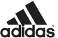 Black Adidas logo with stylized three-stripe mountain design above the brand name.