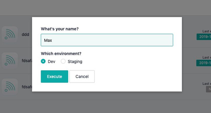Task dialog