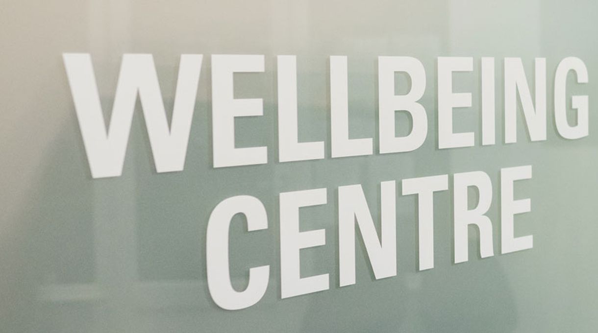 Wellbeing centre sign
