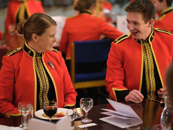 ETS officers at a formal dinner