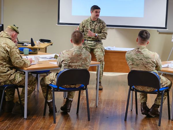 ETS officer in the classroom