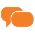 Orange chat icon