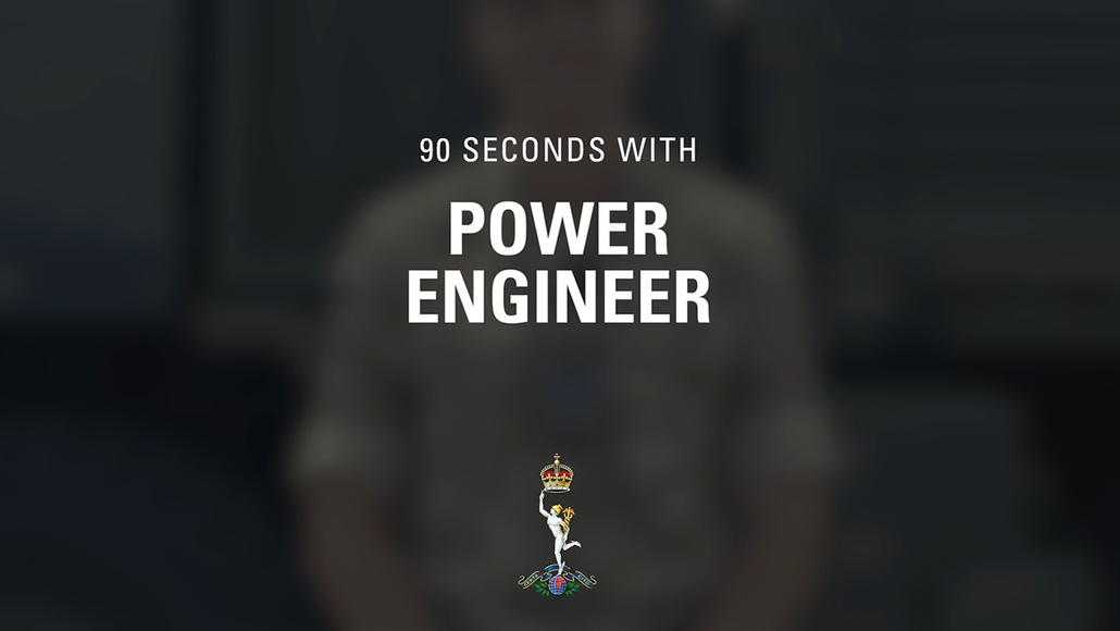 Video still of the Power Engineer 90sec video title