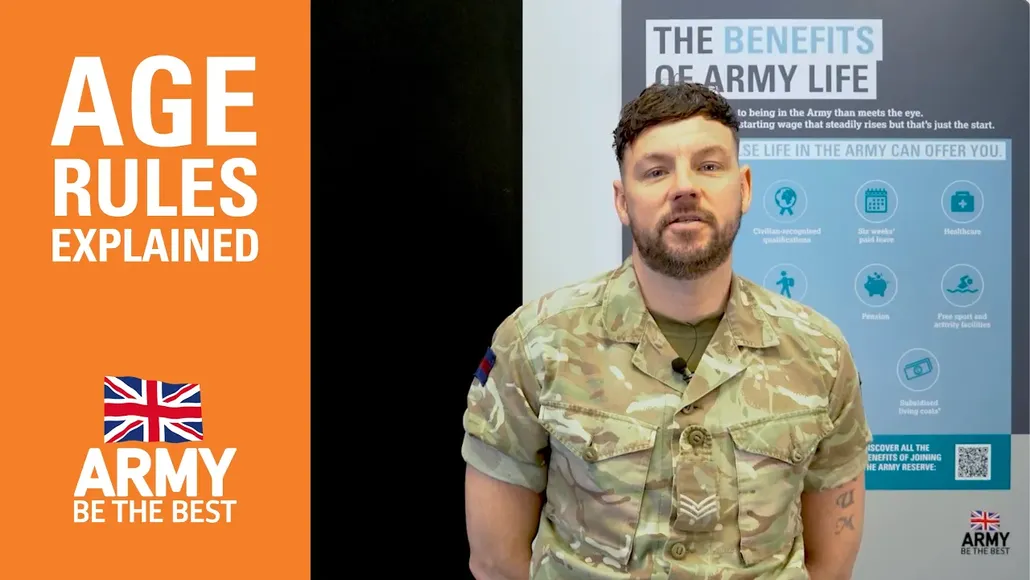 Soldier standing in an Army Careers Office