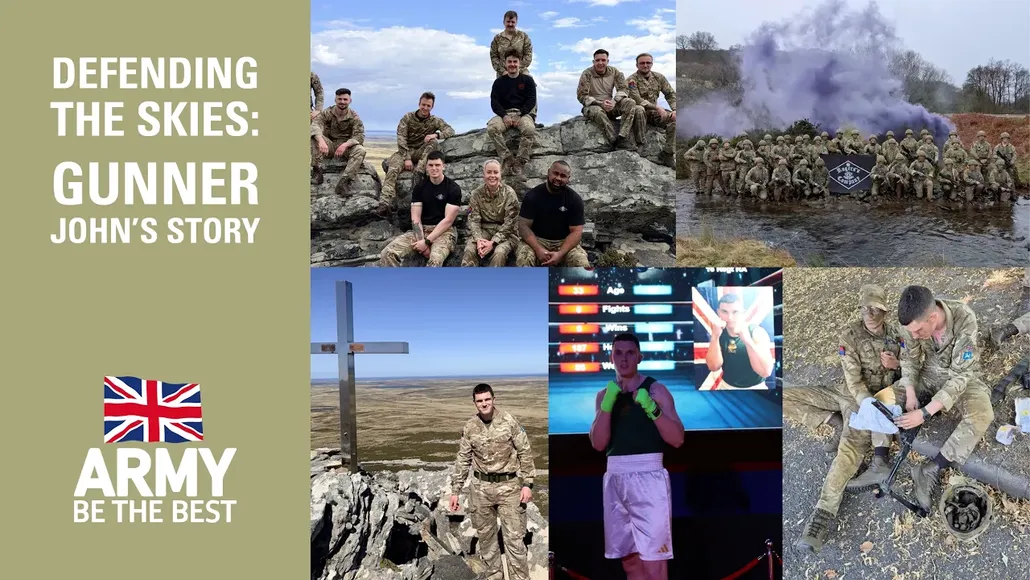 Thumbnail of video about a royal artillery soldier's life with photos of his military activity