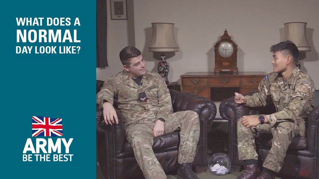 Two soldiers talking