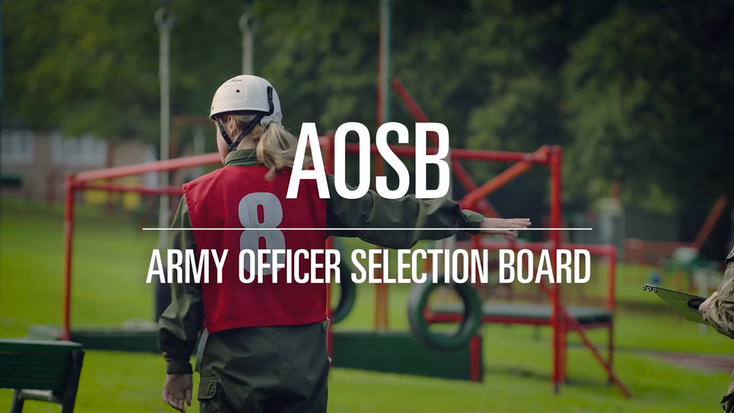 Female candidate on an assault course at Officer Assessment Main Board