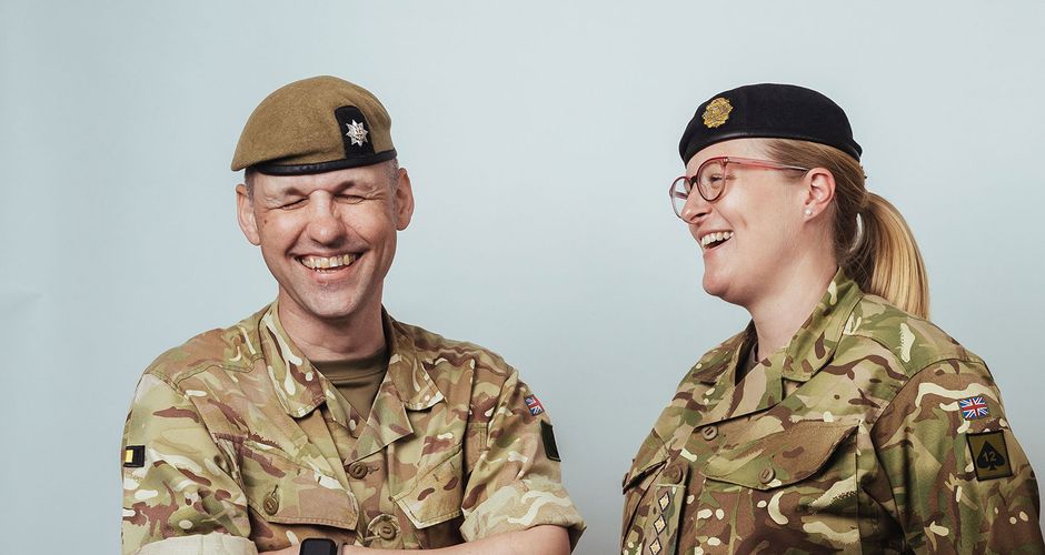 Happy officers