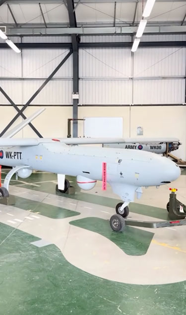 Watchkeeper in a hangar