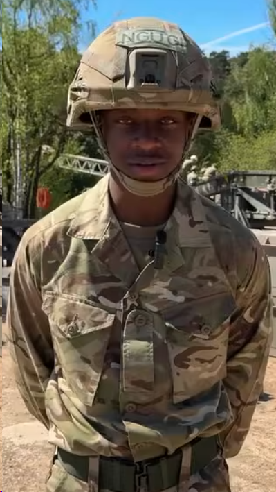 Portrait of male soldier
