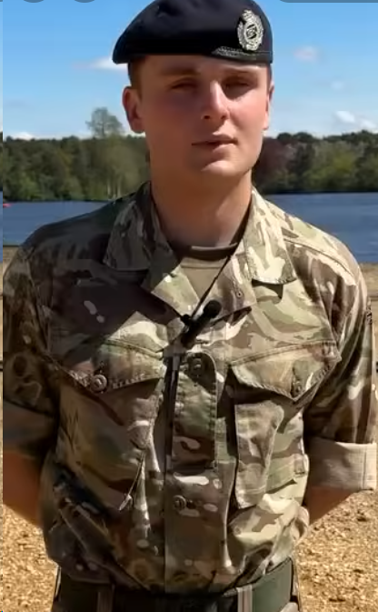 Portrait of male soldier
