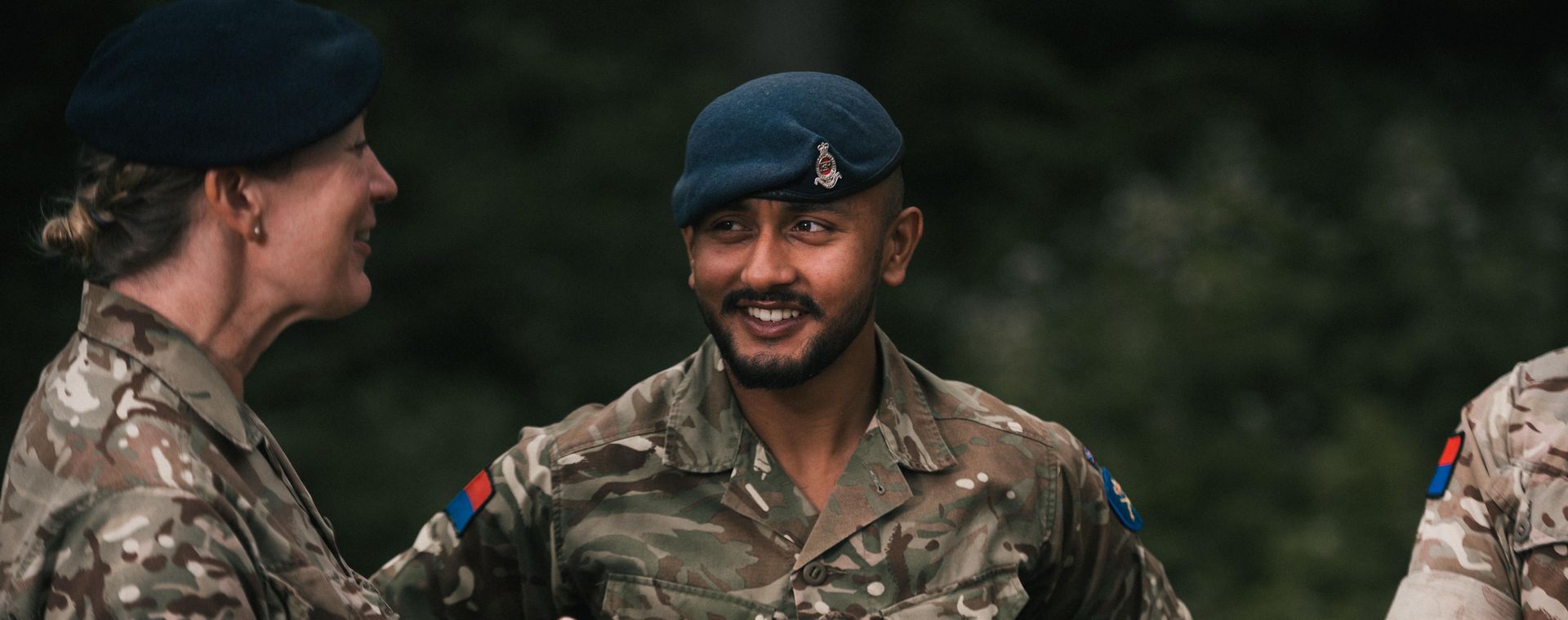 Happy soldier