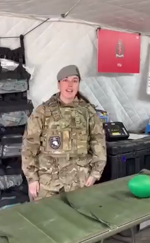 Army medic in a field hospital