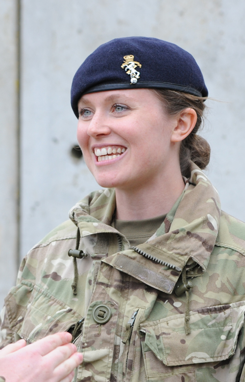 Portrait of female soldier
