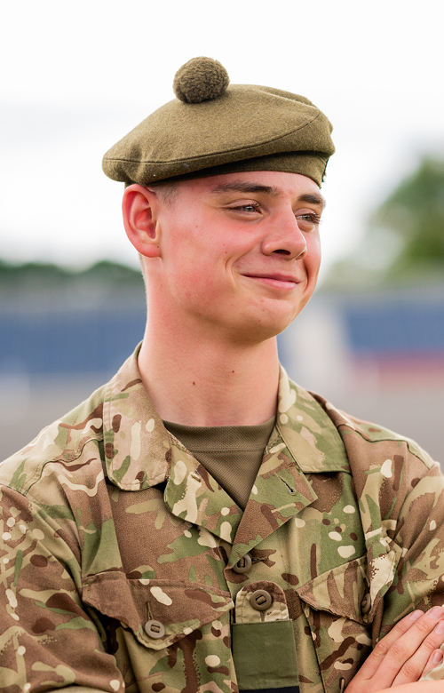 Portrait of male soldier