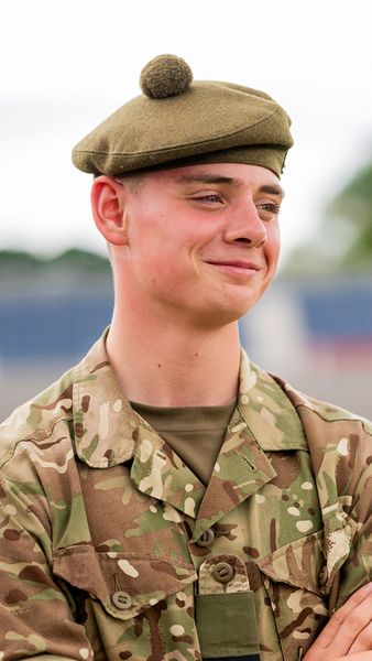 Portrait of male soldier