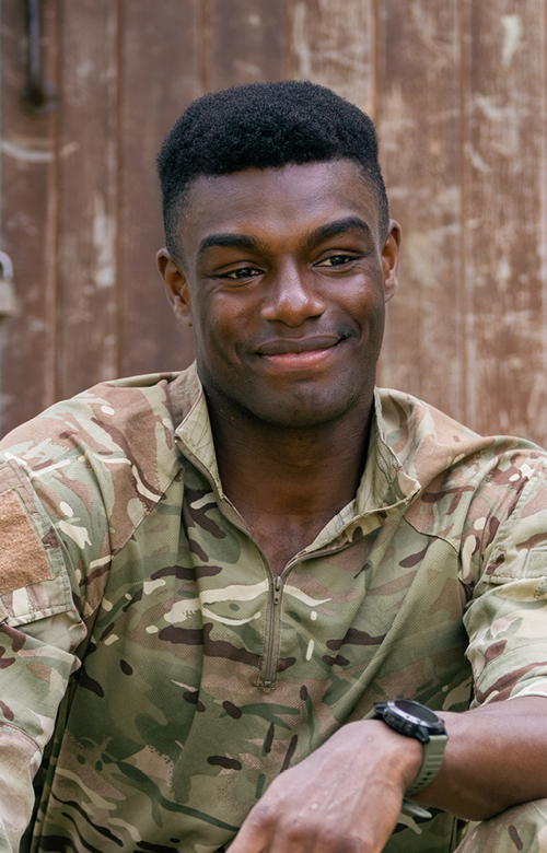 Portrait of male soldier