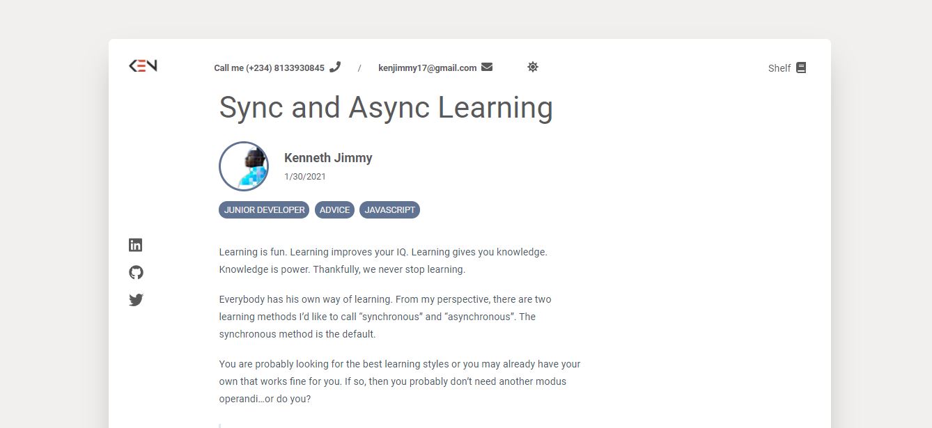Sync and Async Learning