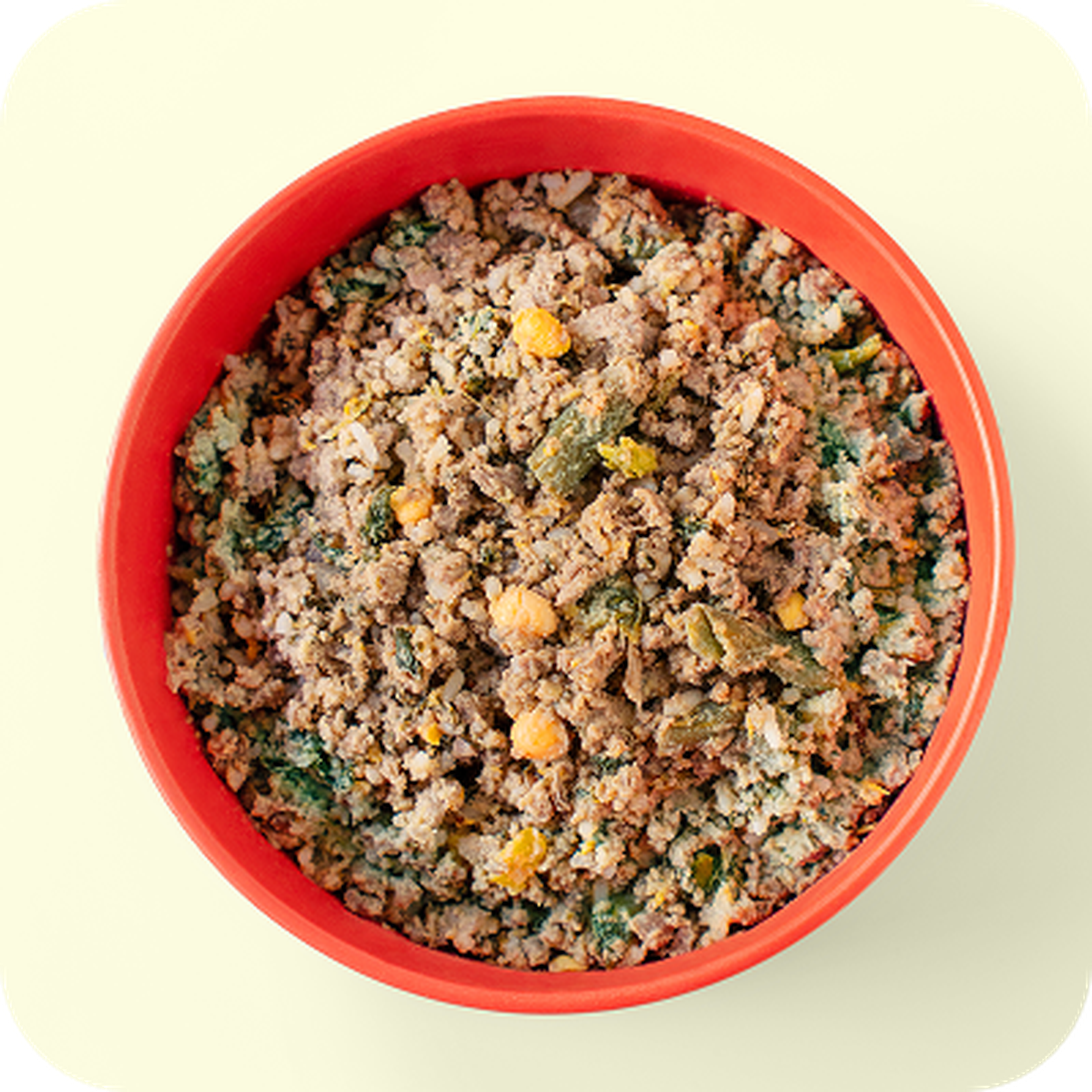 Bowl of our fresh lamb recipe food