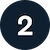 Dark blue circle with a white number "2" in the center.