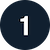 Dark blue circle with a white number "1" in the center.