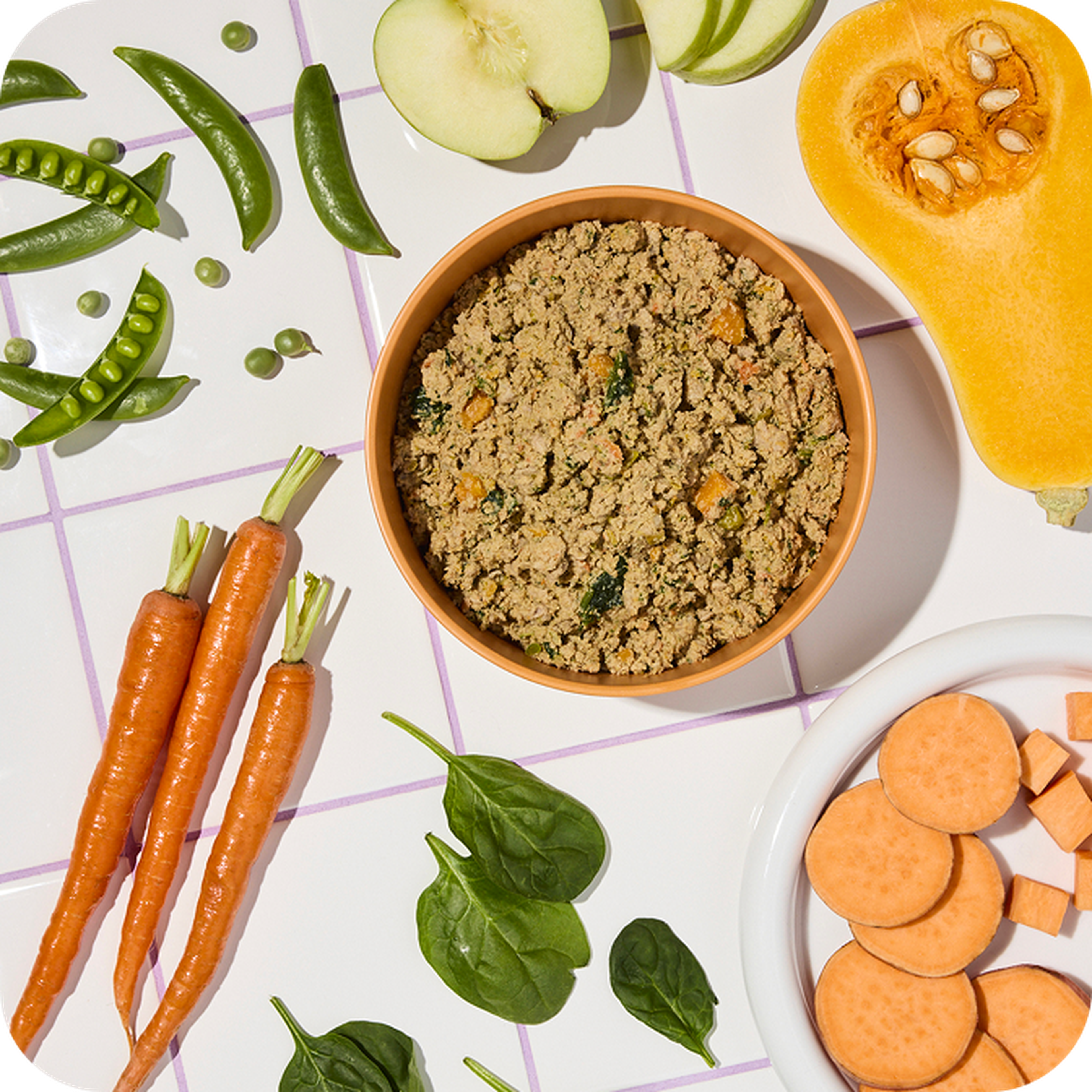 image of fresh bowl of food surrounded by ingredients