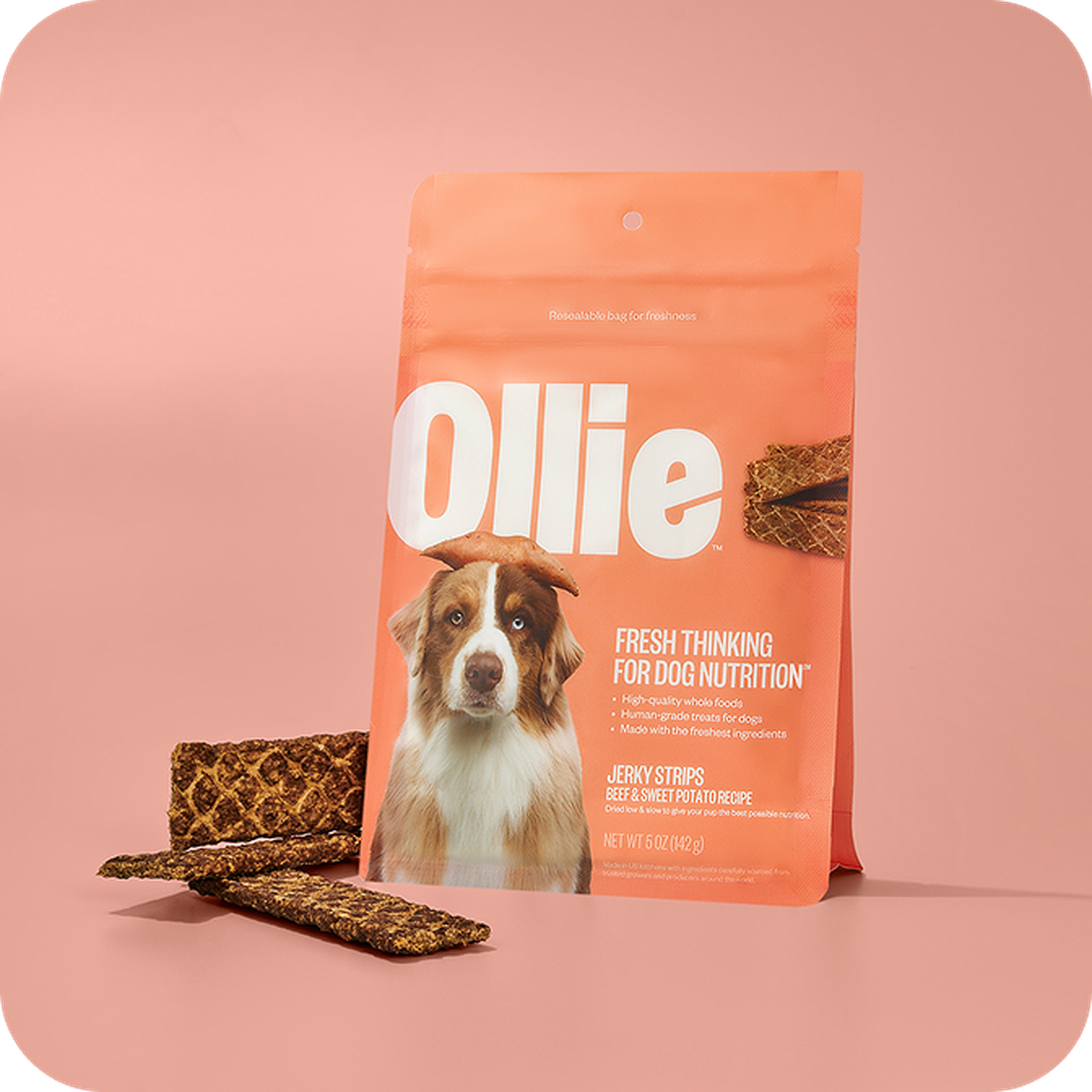 bag of fresh beef jerky treats