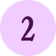 A purple circle with a dark number two in the center on a light purple background.