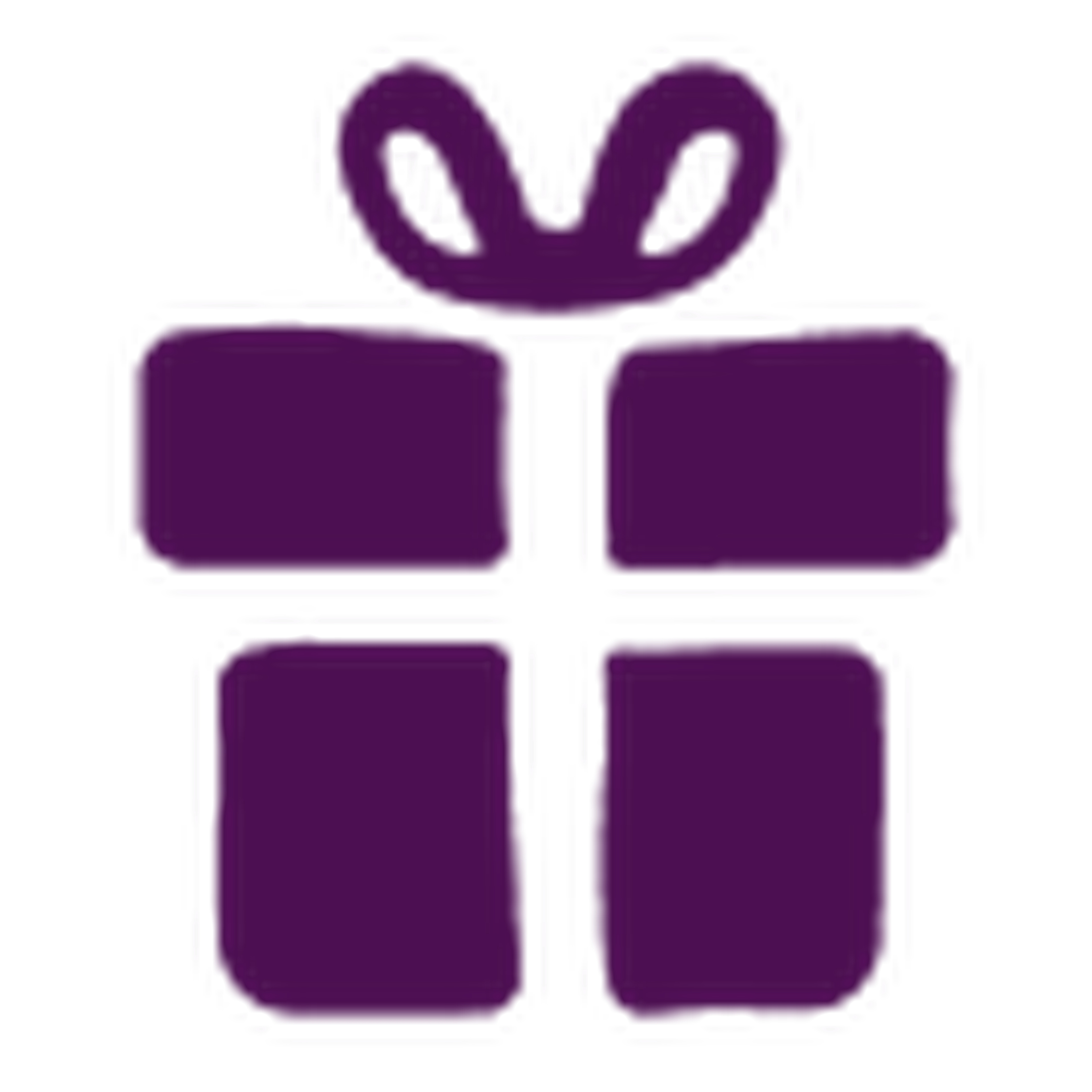 A purple gift box icon with a ribbon on top.