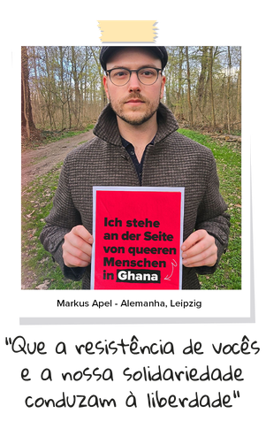 Markus Apel - Alemanha, Leipzig   "Que a resistência de vocês e a nossa solidariedade conduzam à liberdade"