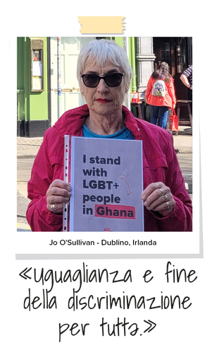 Jo O'Sullivan – Dublino, Irlanda «Uguaglianza e fine della discriminazione per tuttə.»