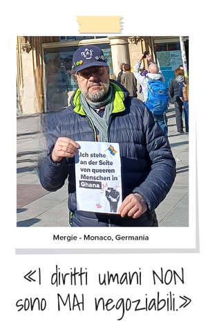 Mergie – Monaco, Germania «I diritti umani NON sono MAI negoziabili.»
