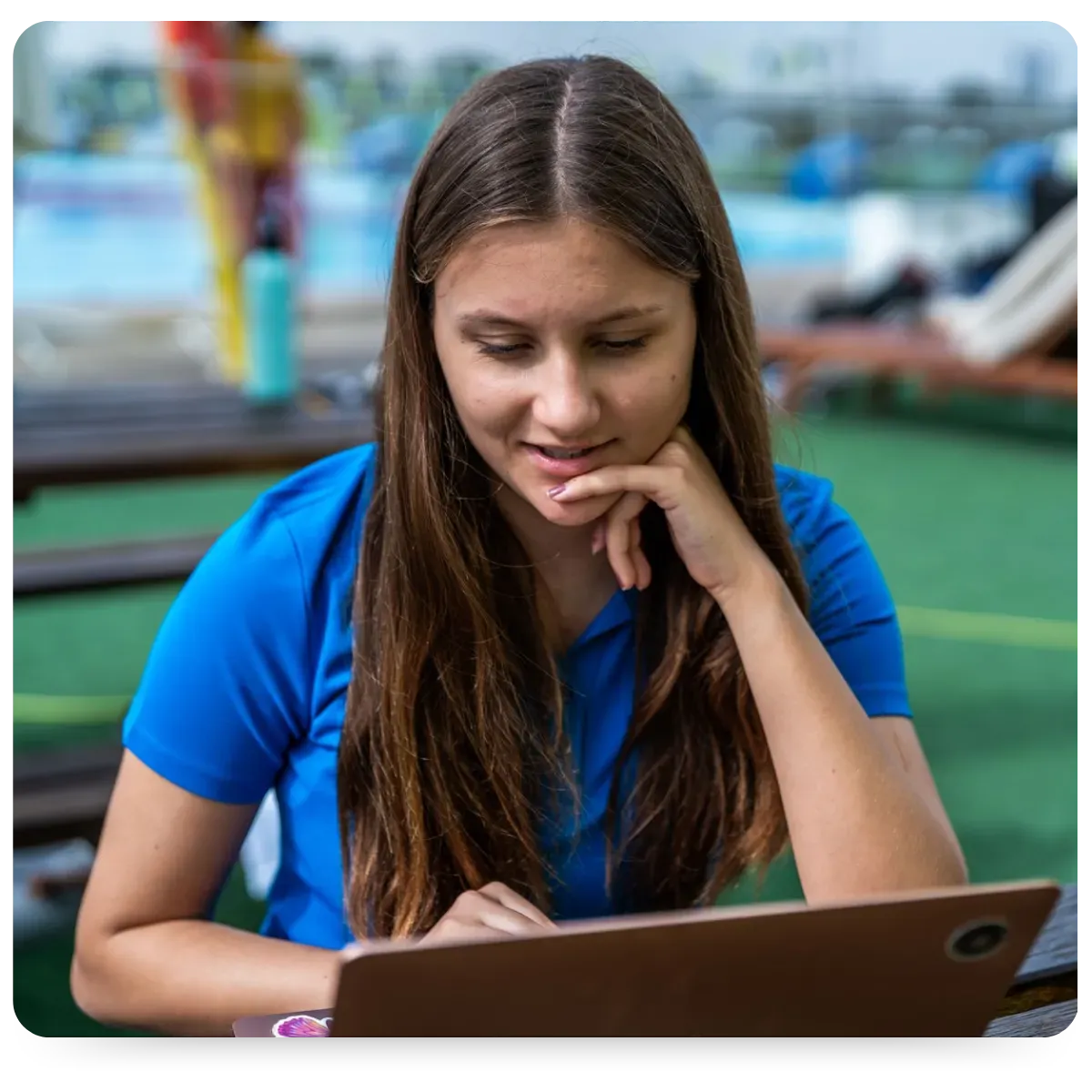 Online Student with laptop