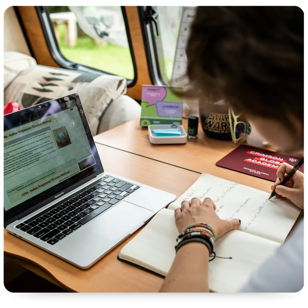 Student studying
