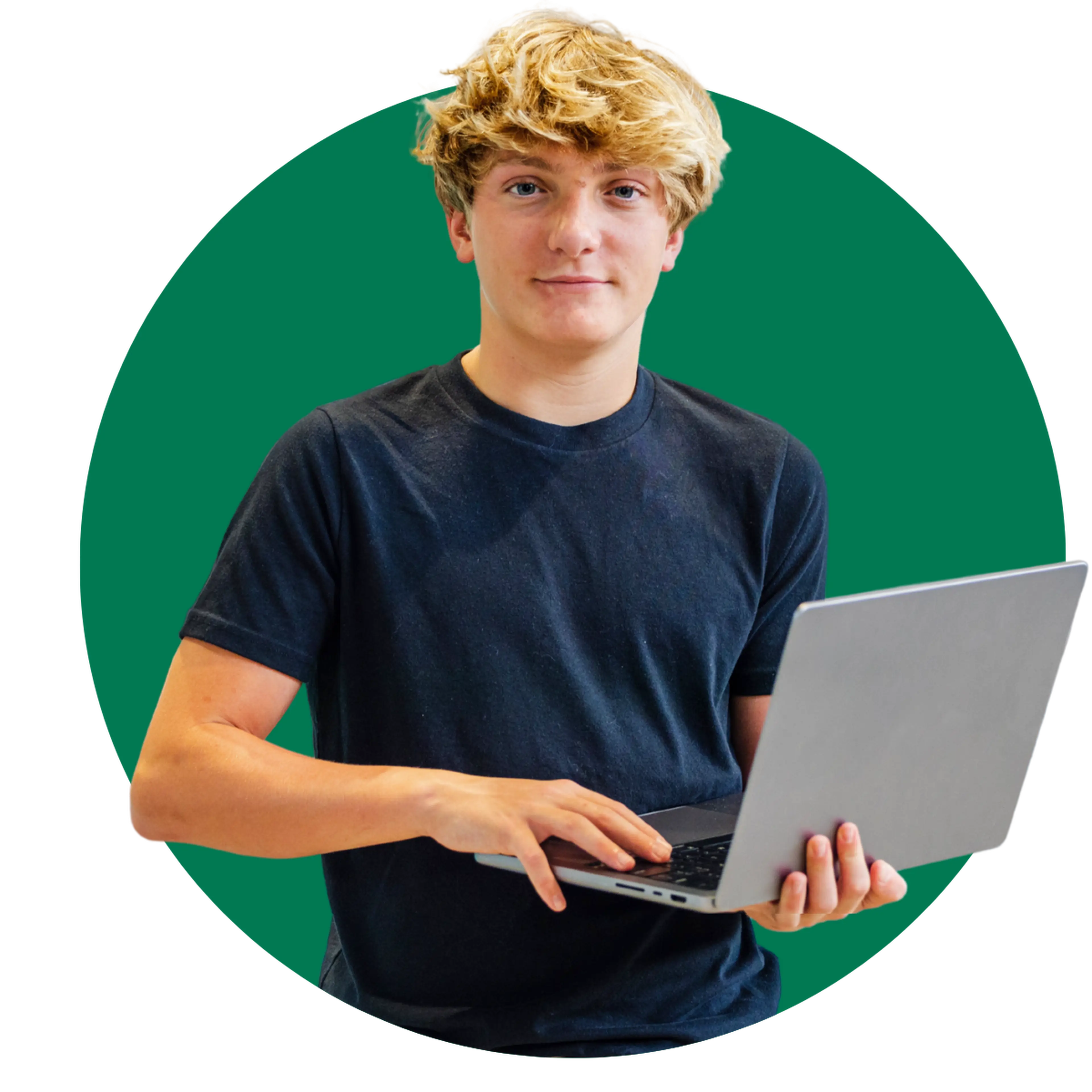 CGA Students with Laptop