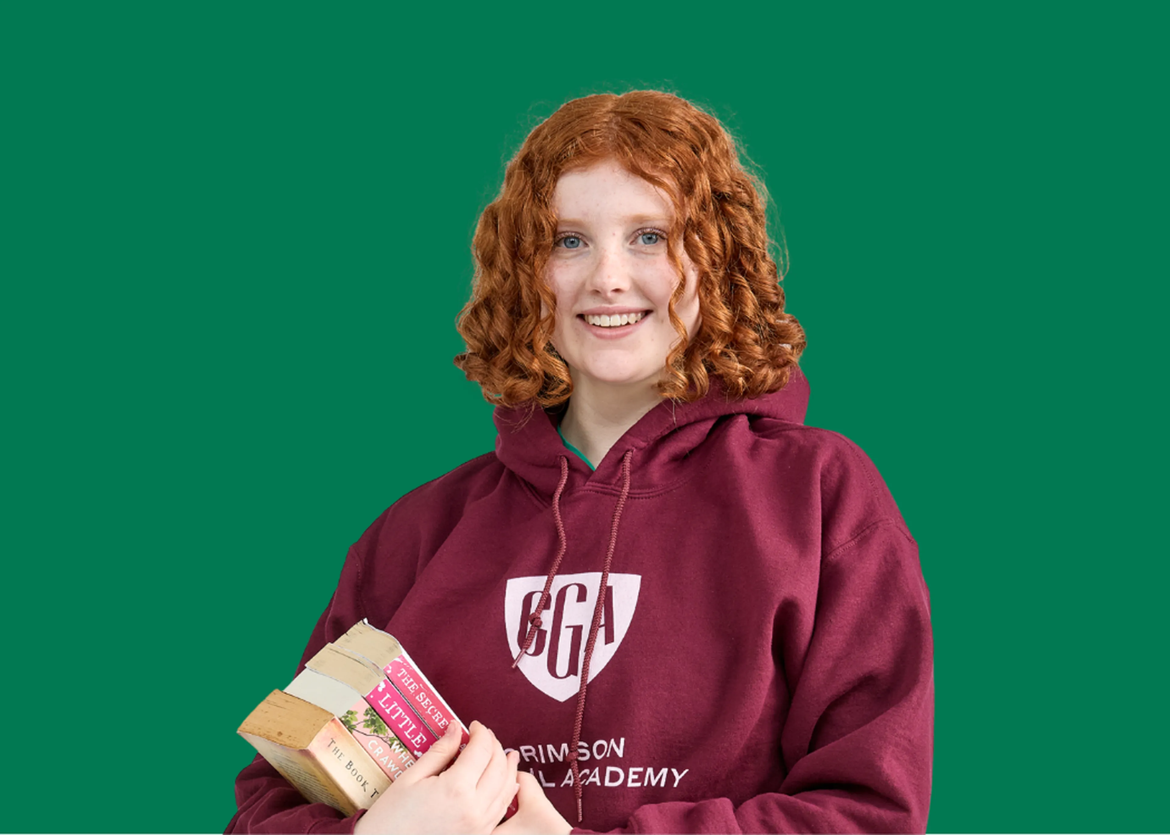 CGA student on laptop