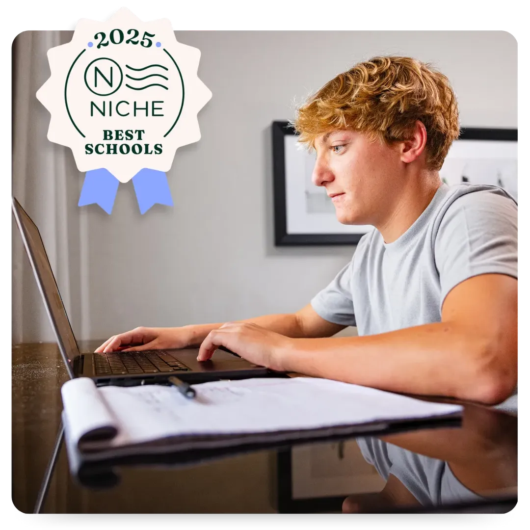 USA based CGA student engaged in online class