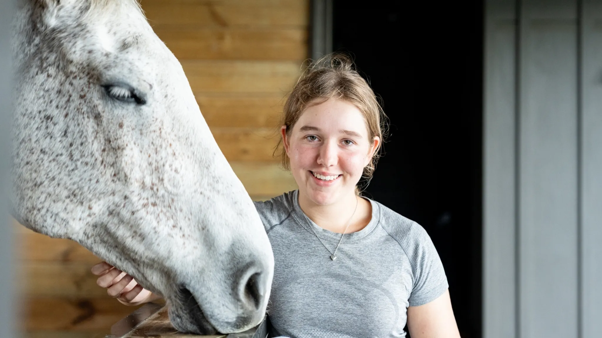 CGA student near horse